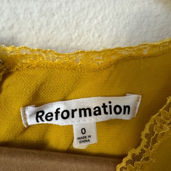 Reformation Zaid Midi Sleeveless Dress Turmeric Yellow 0 - Picture 6 of 8